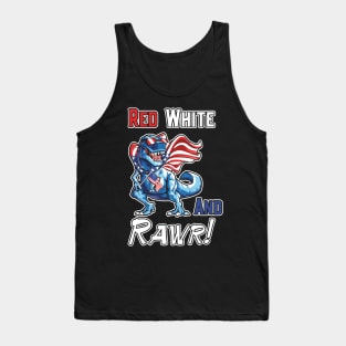 red white and rawr Tank Top